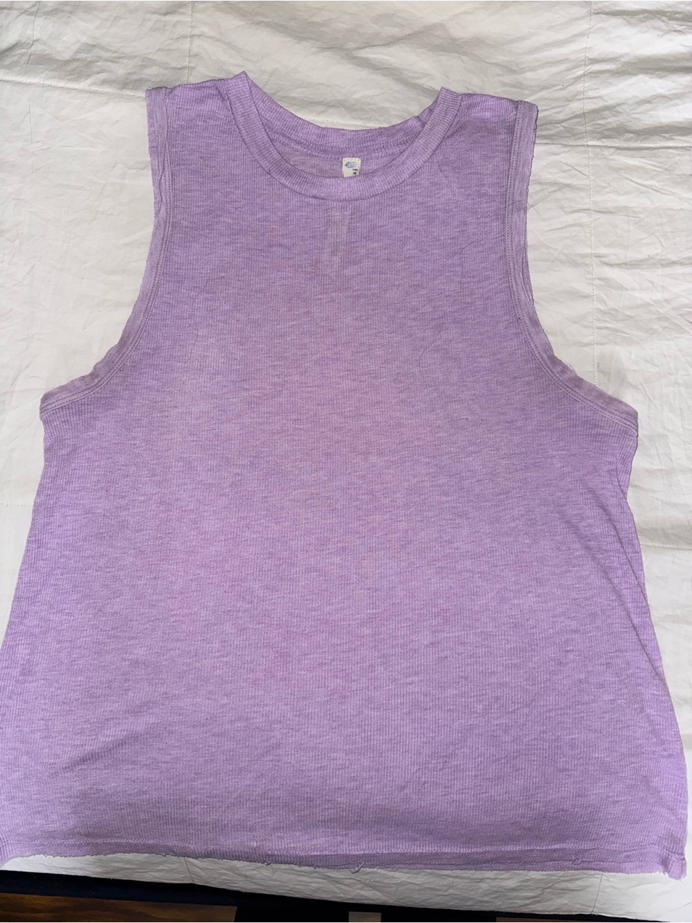 Free People Lavender Ribbed Tank Top
